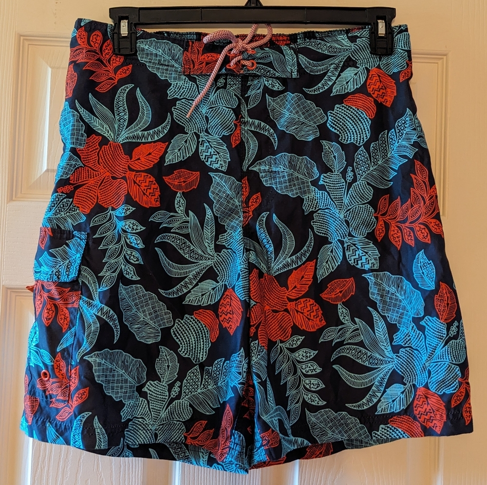 Cascade Sport Floral Swim Trunks Size L